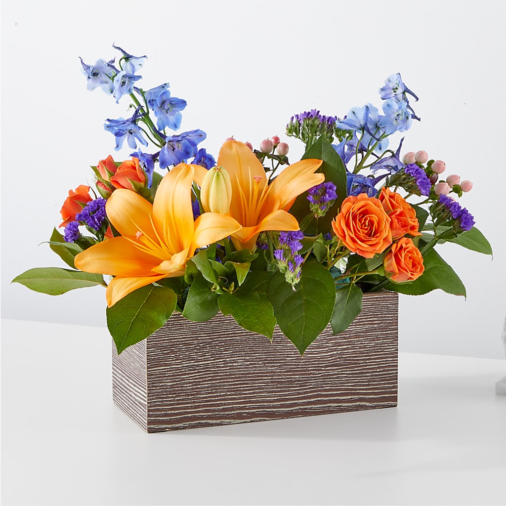 Radiant Citrus Box Bouquet – Everything Nice By Colene, Stilwell OK