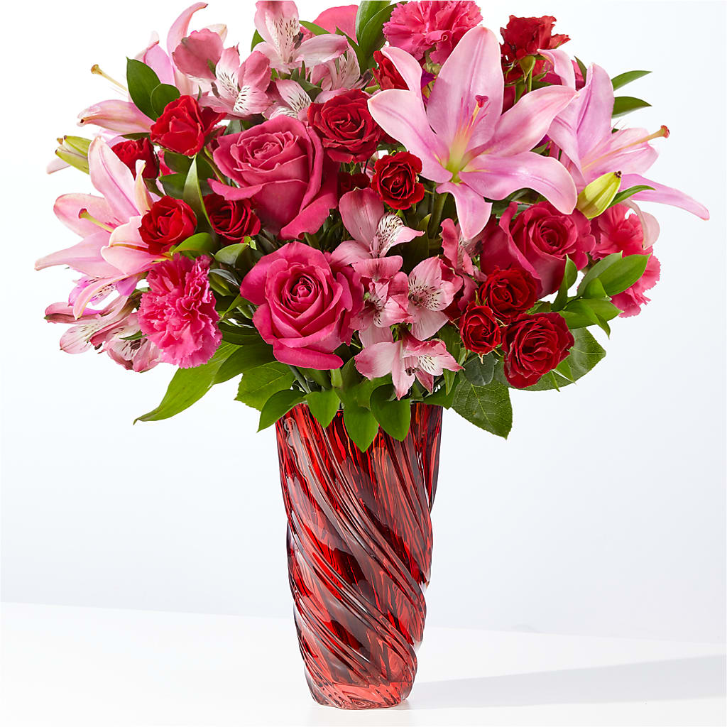 In Love Bouquet with Luxe Swirl Vase – Everything Nice By Colene, Stilwell OK