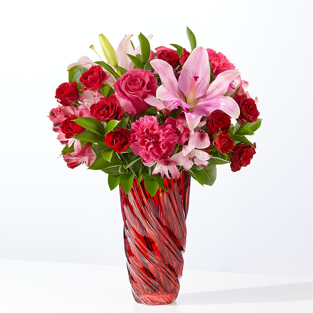 In Love Bouquet with Luxe Swirl Vase – Everything Nice By Colene, Stilwell OK
