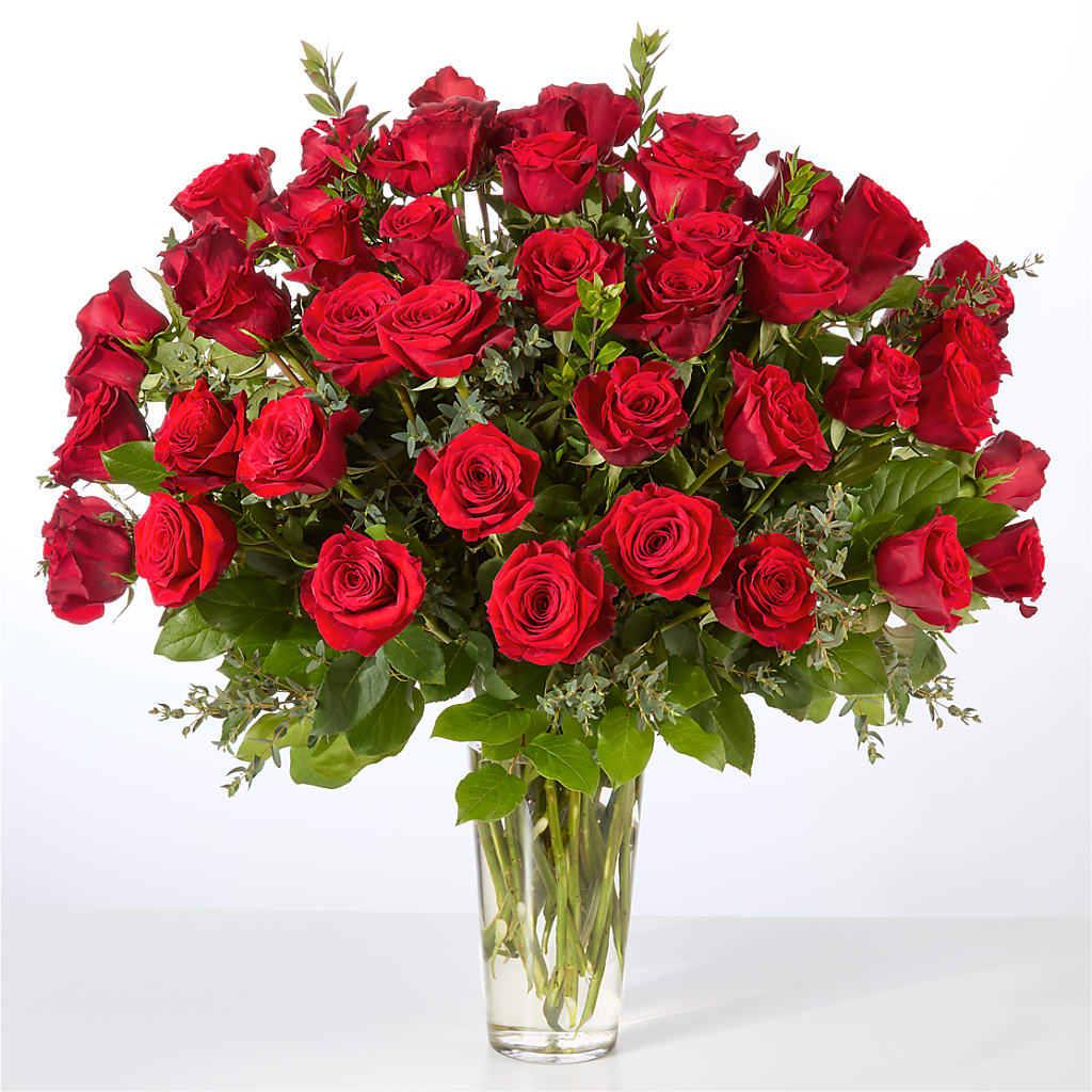 Forever Yours Fifty Stem Red Rose Bouquet – Everything Nice By Colene, Stilwell OK