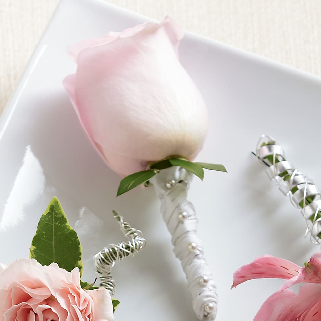 Pink Rose Boutonniere – Everything Nice By Colene, Stilwell OK