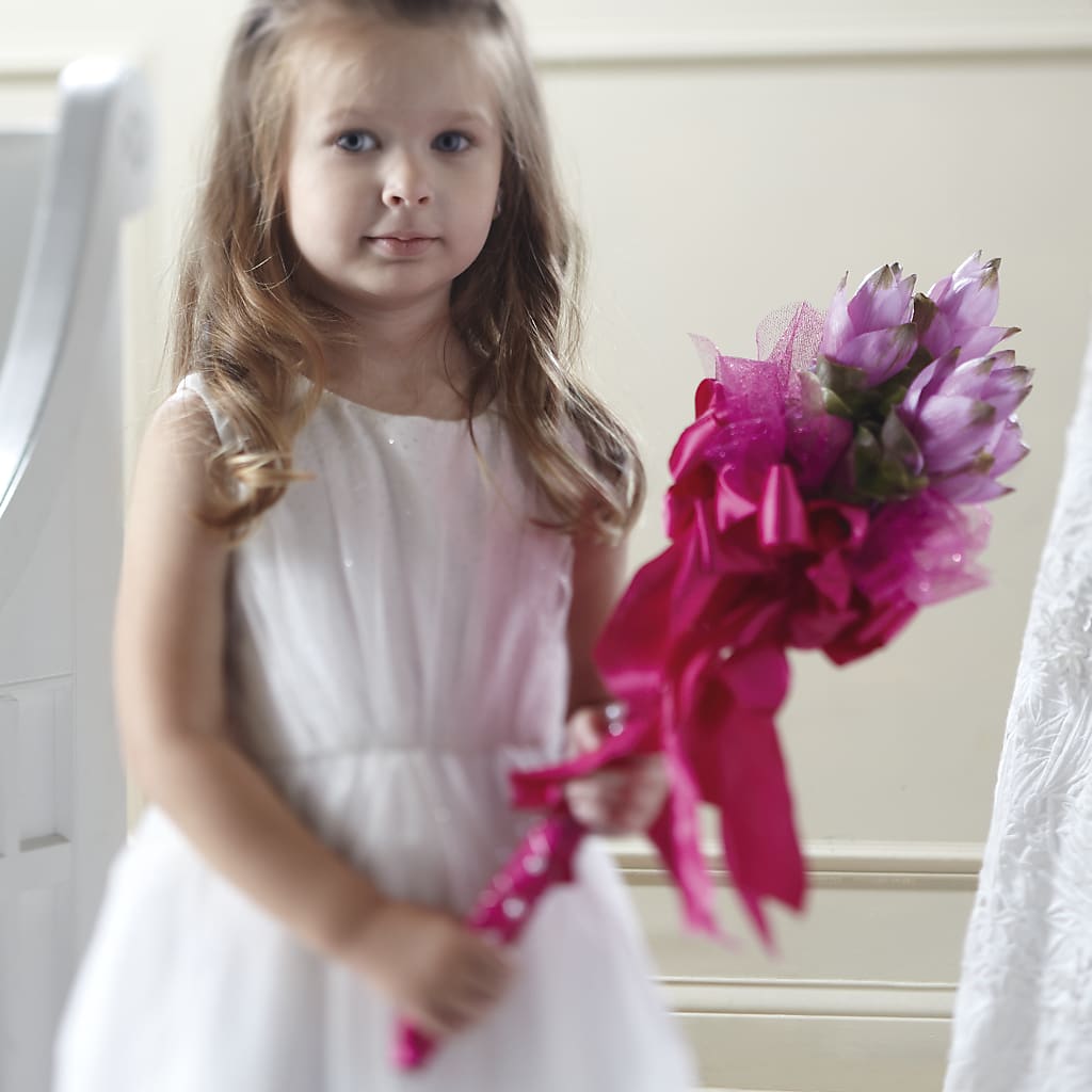 Sparkle Pink Flower Girl Bouquet – Everything Nice By Colene, Stilwell OK