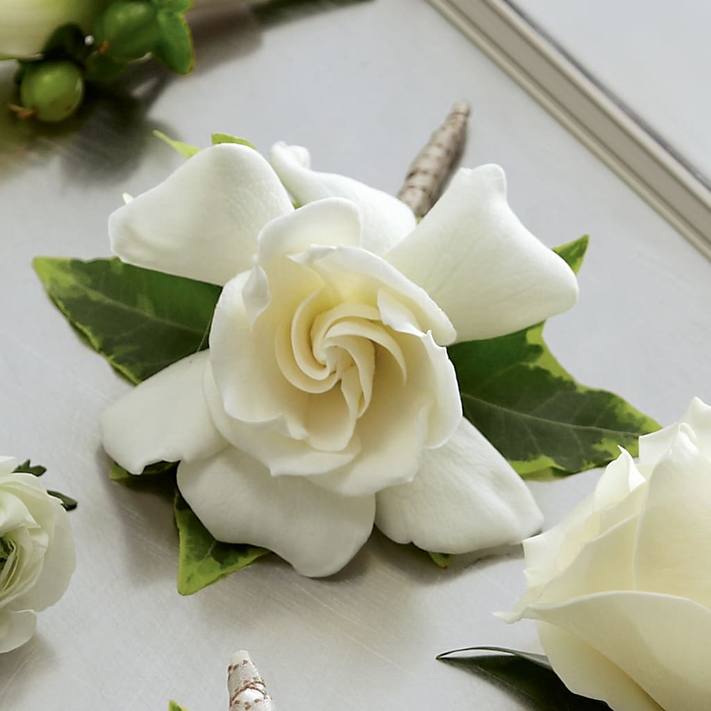 Gardenia Boutonniere – Everything Nice By Colene, Stilwell OK