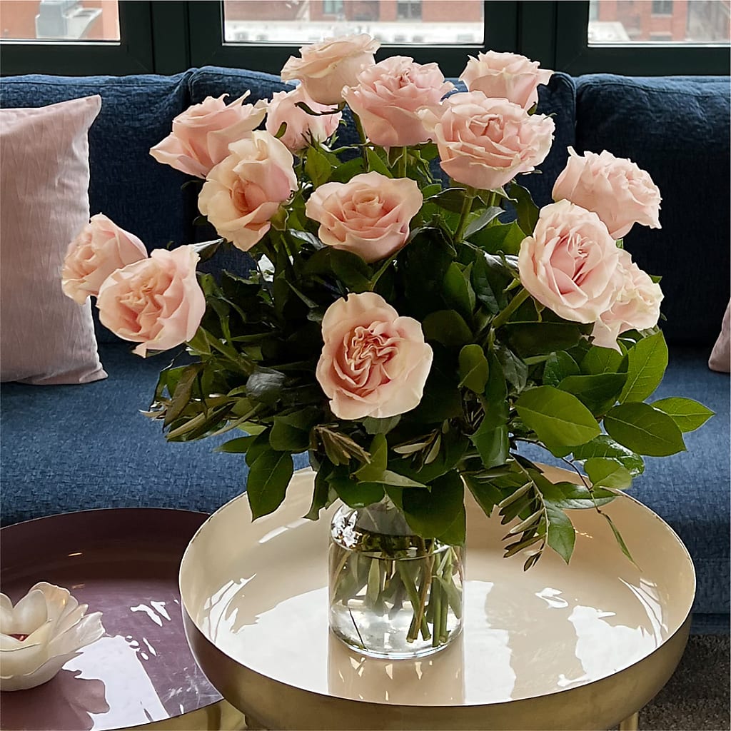 Long Stem Pink Rose Bouquet –  Everything Nice By Colene, Stilwell OK