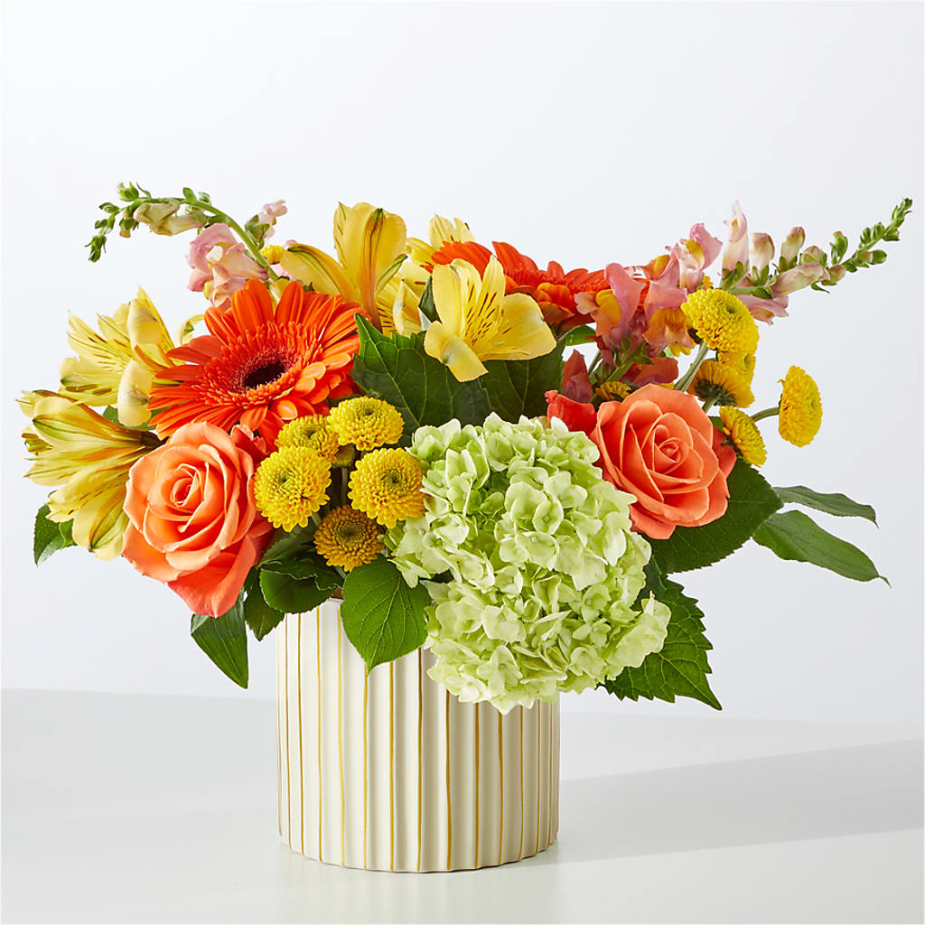 Autumn Sunshine Bouquet with Ivory Vase –  Everything Nice By Colene, Stilwell OK