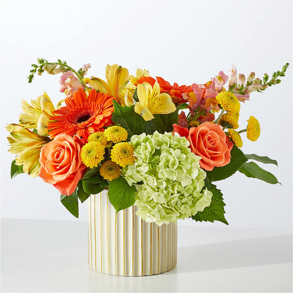 Autumn Sunshine Bouquet with Ivory Vase –  Everything Nice By Colene, Stilwell OK