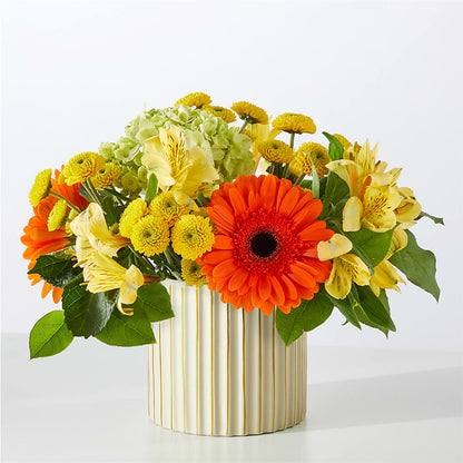 Autumn Sunshine Bouquet with Ivory Vase –  Everything Nice By Colene, Stilwell OK