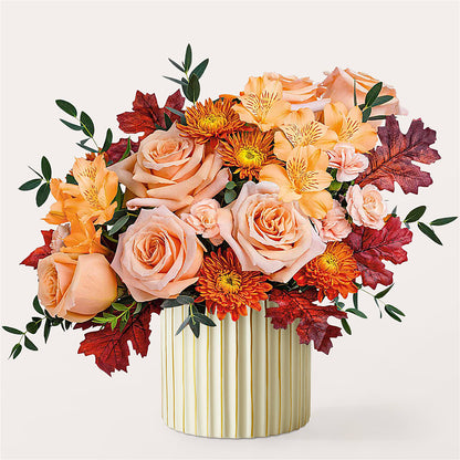 Spiced Latte Bouquet with Ivory Vase –  Everything Nice By Colene, Stilwell OK