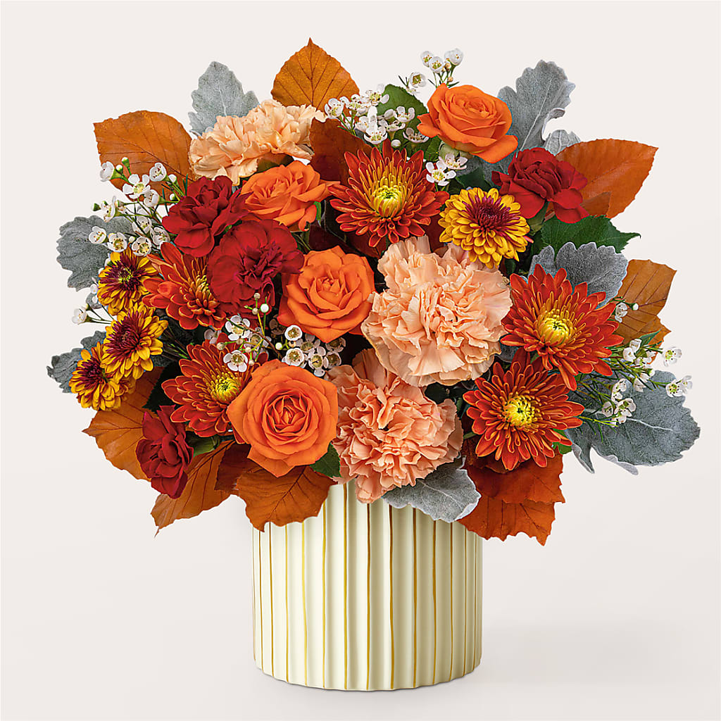 Merlot Bouquet with Ivory Vase –  Everything Nice By Colene, Stilwell OK