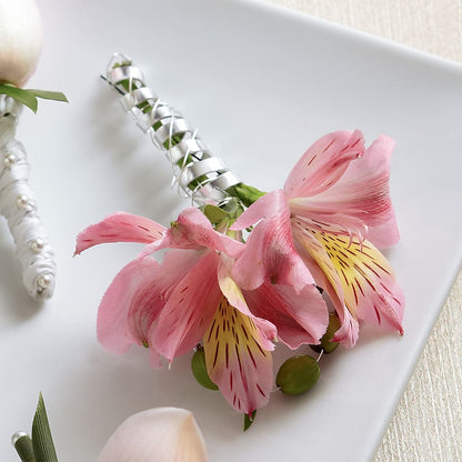 Pink Peruvian Lily Boutonniere –  Everything Nice By Colene, Stilwell OK