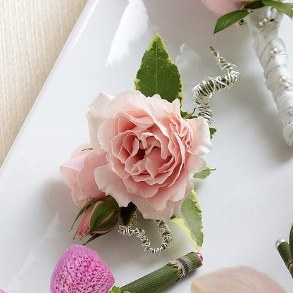 Pink Spray Rose Boutonniere –  Everything Nice By Colene, Stilwell OK