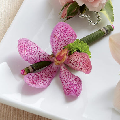 Pink Mokara Boutonniere –  Everything Nice By Colene, Stilwell OK