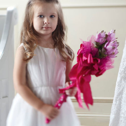 Sparkle Pink Flower Girl Bouquet –  Everything Nice By Colene, Stilwell OK