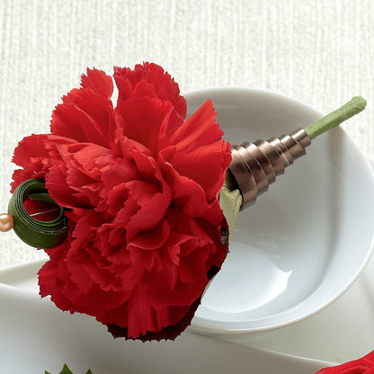 Red Carnation Boutonniere –  Everything Nice By Colene, Stilwell OK
